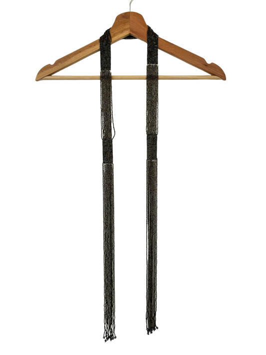 Beaded Micro Scarf Petrol