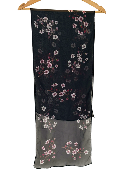 Cherry Bloom Silk Micro Scarf