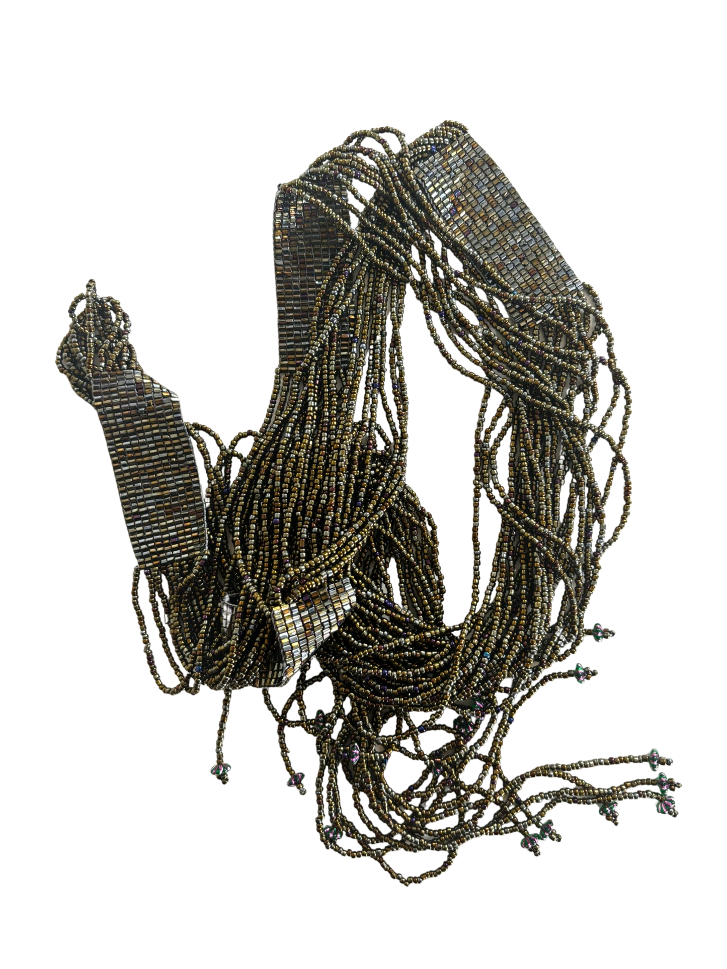 Beaded Micro Scarf Petrol