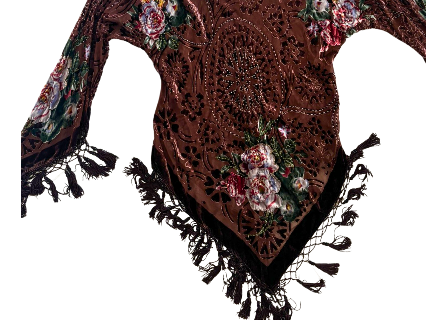 Y2K Beaded Long Sleeve Sheer Top