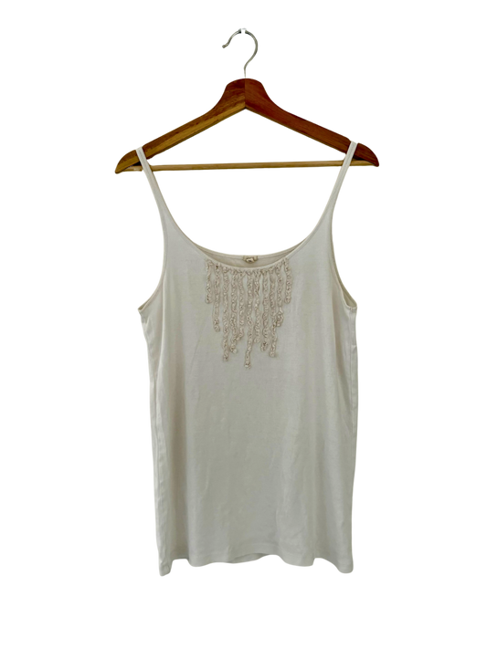 Y2K J Crew White Tank